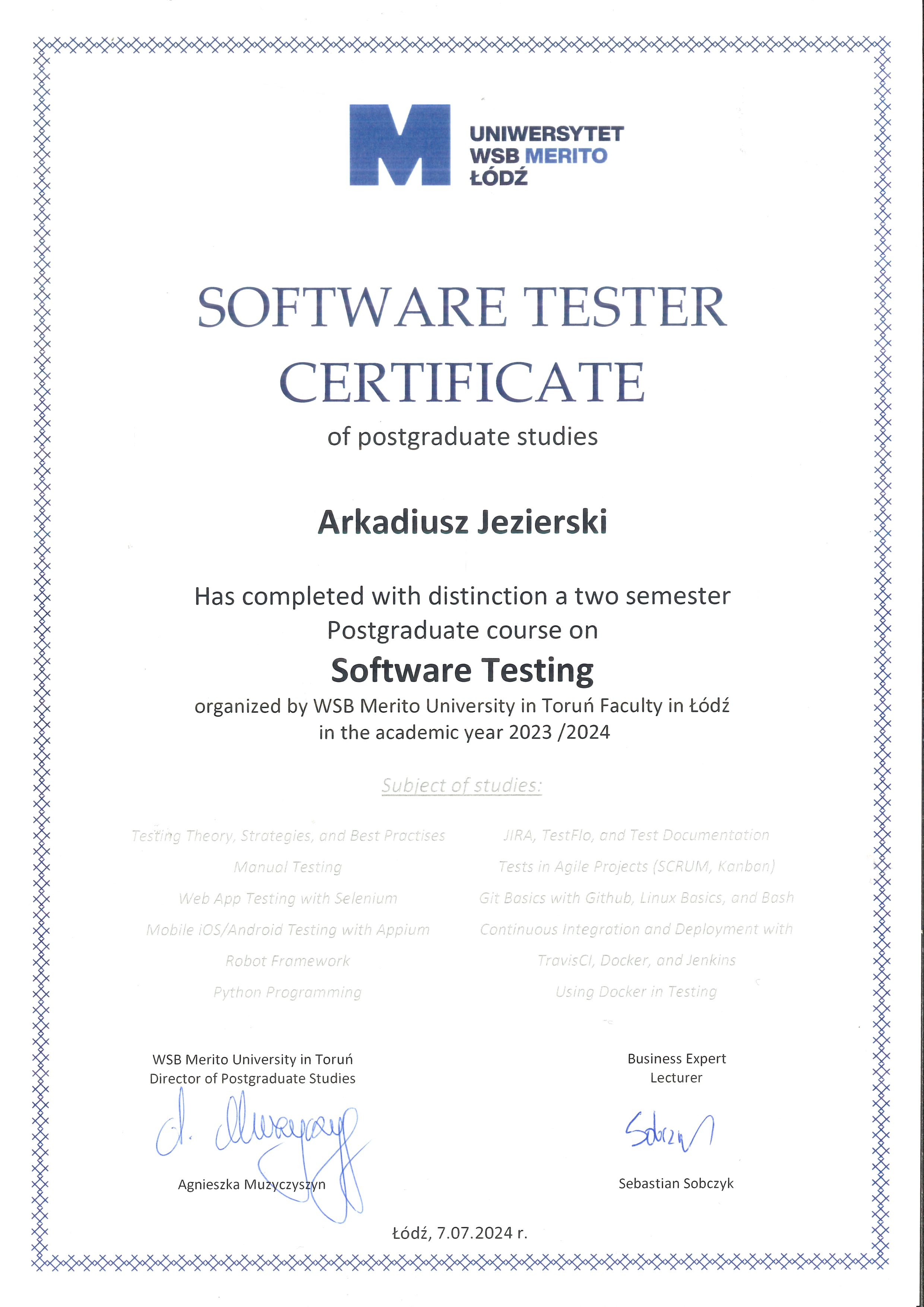 Website tester